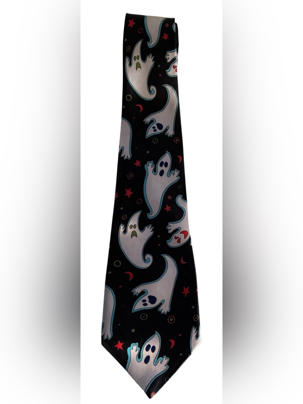 VINTAGE HALLOWEEN TIE GHOST NOVELTY PARTY COSTUME